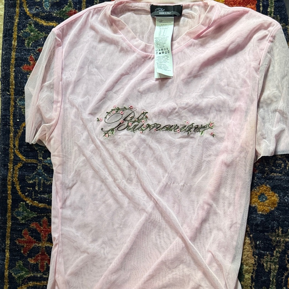 Blumarine Light Pink Sheer Top